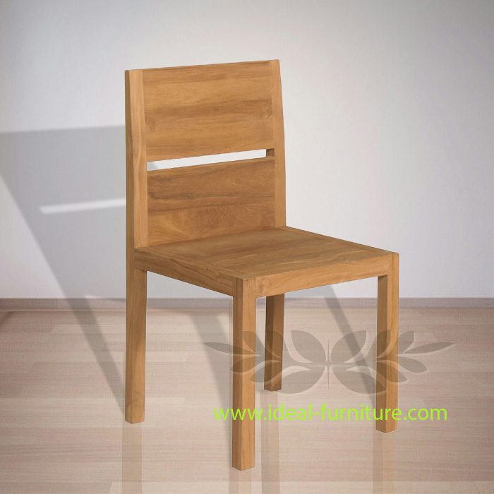 Indonesian Indoor Furniture Protecteur Blocked Back Dining Chair (IFDC-007)